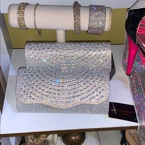 Clutch bling purse